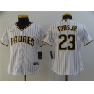 Women's San Diego Padres #23 Fernando Tatis Jr. Replica White Nike Jersey