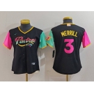 Women's San Diego Padres #3 Jackson Merrill Black City Connect Stitched Baseball Jersey