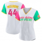 Women's San Diego Padres #44 Joe Musgrove White 2022 City Connect Cool Base Stitched Baseball Jersey(Run Small)