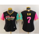 Women's San Diego Padres #7 Ha Seong Kim Black Fashion Baseball Jersey