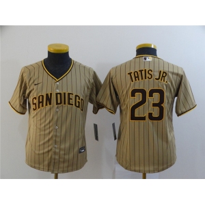 Youth San Diego Padres #23 Fernando Tatis Jr. Alternate Replica Light Brown Nike Jersey