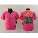 Youth San Diego Padres #23 Fernando Tatis Jr Pink Fashion Baseball Jersey