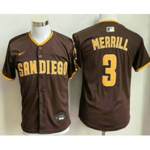 Youth San Diego Padres #3 Jackson Merrill Brown Limited Jersey