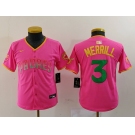 Youth San Diego Padres #3 Jackson Merrill Pink Fashion Baseball Jersey