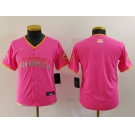 Youth San Diego Padres Blank Pink Fashion Baseball Jersey