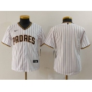 Youth San Diego Padres Blank White 2023 Cool Base Stitched Jersey