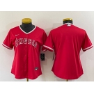 Women's Los Angeles Angels Blank Red Stitched MLB Cool Base Nike Jersey