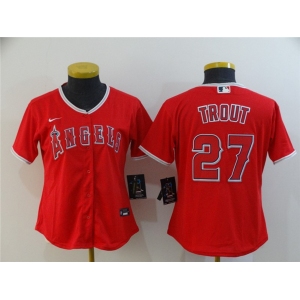Youth Nike Majestic Los Angeles Angels of Anaheim #27 Mike Trout Red Home MLB Jersey