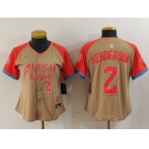 Women's Baltimore Orioles #2 Gunnar Henderson Number Cream 2024 All Star Limited Stitched Jersey