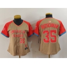 Women's Baltimore Orioles #35 Adley Rutschman Number Cream 2024 All Star Limited Stitched Jersey