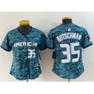 Women's Baltimore Orioles #35 Adley Rutschman Teal 2023 All Star Cool Base Stitched Baseball Jersey