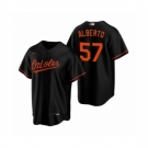 Women's Baltimore Orioles #57 Hanser Alberto Nike Black Replica Alternate Jersey