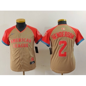 Youth Baltimore Orioles #2 Gunnar Henderson Cream 2024 All Star Limited Stitched Jersey