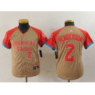 Youth Baltimore Orioles #2 Gunnar Henderson Number Cream 2024 All Star Limited Stitched Jersey