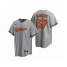 Youth Baltimore Orioles #57 Hanser Alberto Nike Gray Replica Road Jersey