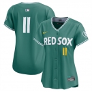 Women's Boston Red Sox #11 Rafael Devers Green 2025 City Connect Limited Stitched Baseball Jersey