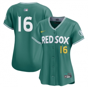 Women's Boston Red Sox #16 Jarren Duran Green 2025 City Connect Limited Stitched Baseball Jersey