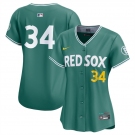 Women's Boston Red Sox #34 David Ortiz Green 2025 City Connect Limited Stitched Baseball Jersey