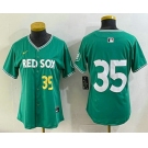Women's Boston Red Sox #35 Garrett Crochet Green 2025 City Connect Limited Jersey