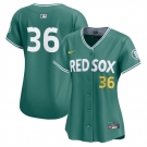 Women's Boston Red Sox #36 Triston Casas Green 2025 City Connect Limited Stitched Baseball Jersey
