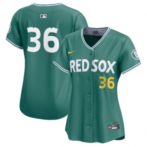 Women's Boston Red Sox #36 Triston Casas Green 2025 City Connect Limited Stitched Baseball Jersey