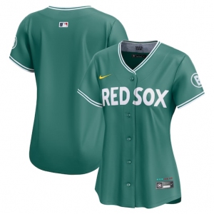 Women's Boston Red Sox Blank Green 2025 City Connect Limited Stitched Baseball Jersey
