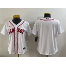 Women's Boston Red Sox Blank White Cool Base Stitched Jersey