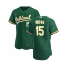 Men's Nike Oakland Athletics #15 Seth Brown Kelly Green Alternate 2020 Authentic Player Baseball Jersey