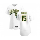 Men's Nike Oakland Athletics #15 Seth Brown White Home 2020 Authentic Player Baseball Jersey