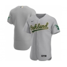 Men's Nike Oakland Athletics 2020 Gray Road Authentic Official Team Baseball Jersey