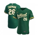 Men's Nike Oakland Athletics #26 Matt Chapman Kelly Green Alternate 2020 Authentic Player Baseball Jersey