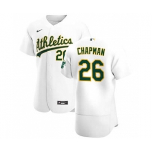 Men's Nike Oakland Athletics #26 Matt Chapman White Home 2020 Authentic Player Baseball Jersey