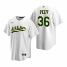 Men's Nike Oakland Athletics #36 Yusmeiro Petit White Home Stitched Baseball Jersey