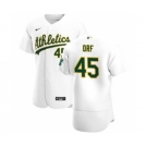 Men's Nike Oakland Athletics #45 Nate Orf White Home 2020 Authentic Player Baseball Jersey