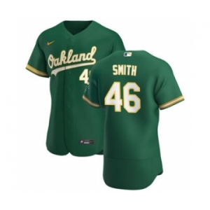 Men's Nike Oakland Athletics #46 Burch Smith Kelly Green Alternate 2020 Authentic Player Baseball Jersey