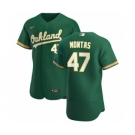 Men's Nike Oakland Athletics #47 Frankie Montas Kelly Green Alternate 2020 Authentic Player Baseball Jersey