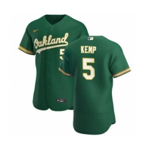 Men's Nike Oakland Athletics #5 Tony Kemp Kelly Green Alternate 2020 Authentic Player Baseball Jersey