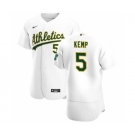 Men's Nike Oakland Athletics #5 Tony Kemp White Home 2020 Authentic Player Baseball Jersey