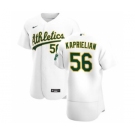 Men's Nike Oakland Athletics #56 James Kaprielian White Home 2020 Authentic Player Baseball Jersey