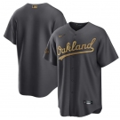 Men's Oakland Athletics Blank Charcoal 2022 All-Star Cool Base Stitched Baseball Jersey