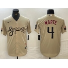 Men's Arizona Diamondback #4 Ketel Marte 2021 Gold City Connect Cool Base Stitched Jersey