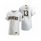 Men's Arizona Diamondbacks #13 Nick Ahmed Nike White Authentic Golden Edition Jersey