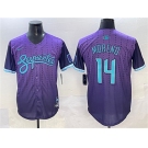 Men's Arizona Diamondbacks #14 Gabriel Moreno Purple 2025 City Connect Limited Stitched Baseball Jersey