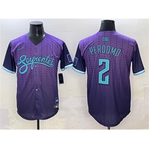 Men's Arizona Diamondbacks #2 Geraldo Perdomo Purple 2025 City Connect Limited Stitched Baseball Jersey