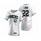 Men's Arizona Diamondbacks #22 Jake Lamb Nike White Teal Authentic 2020 Alternate Jersey