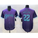 Men's Arizona Diamondbacks #22 Josh Naylor Purple 2025 City Connect Limited Stitched Baseball Jersey