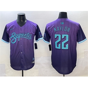 Men's Arizona Diamondbacks #22 Josh Naylor Purple 2025 City Connect Limited Stitched Baseball Jersey