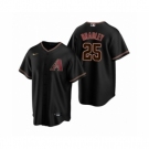 Men's Arizona Diamondbacks #25 Archie Bradley Nike Black Replica Alternate Jersey