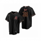 Men's Arizona Diamondbacks #38 Robbie Ray Nike Black Replica Alternate Jersey