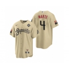 Men's Arizona Diamondbacks #4 Ketel Marte Gold 2023 World Series City Connect Cool Base Stitched Baseball Jersey